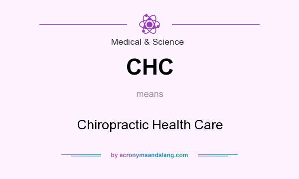 What does CHC mean? It stands for Chiropractic Health Care