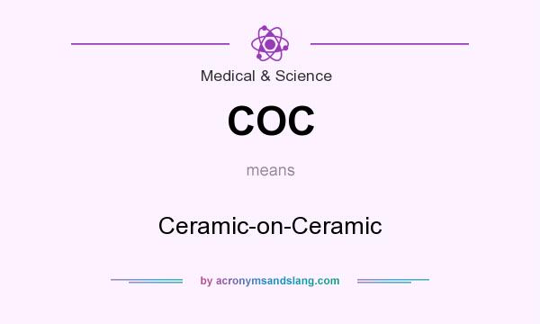 What does COC mean? It stands for Ceramic-on-Ceramic