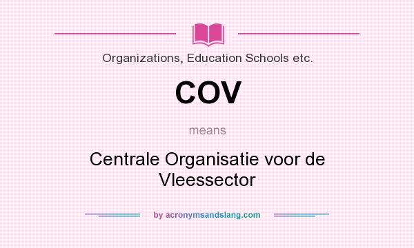 What does COV mean? It stands for Centrale Organisatie voor de Vleessector
