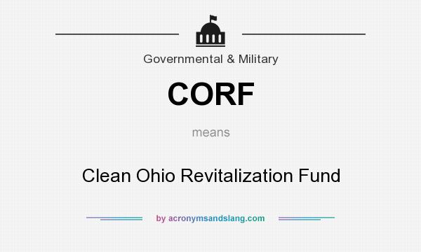 What does CORF mean? It stands for Clean Ohio Revitalization Fund