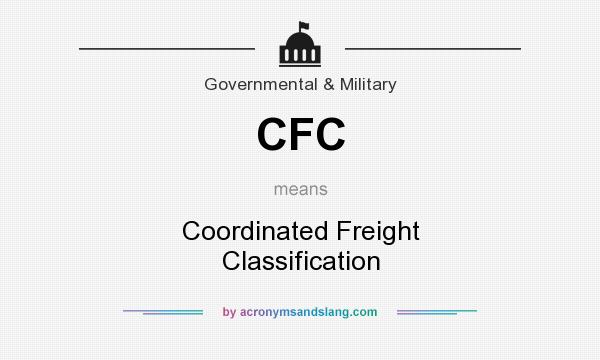 What does CFC mean? It stands for Coordinated Freight Classification