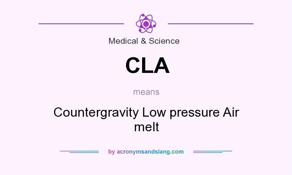 What does CLA mean? It stands for Countergravity Low pressure Air melt