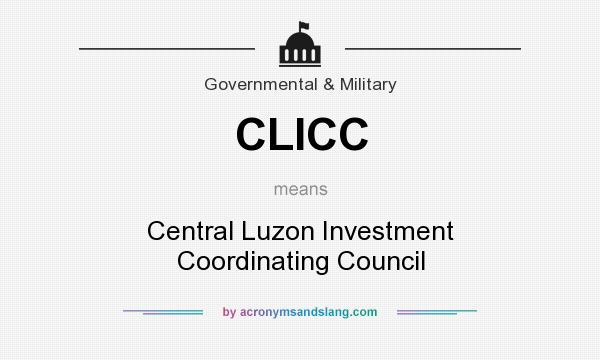 What does CLICC mean? It stands for Central Luzon Investment Coordinating Council