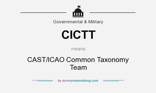 What does CICTT mean? It stands for CAST/ICAO Common Taxonomy Team