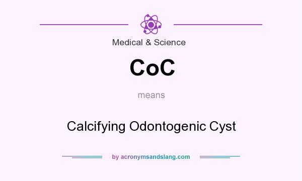 What does CoC mean? It stands for Calcifying Odontogenic Cyst