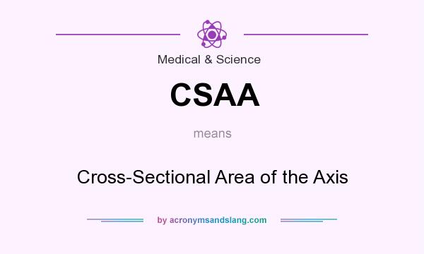 What does CSAA mean? It stands for Cross-Sectional Area of the Axis