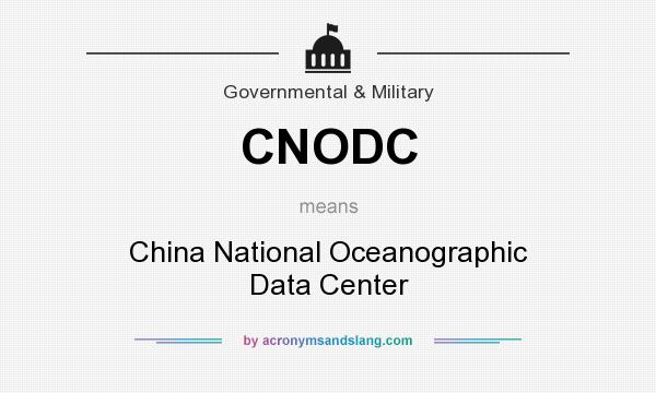 What does CNODC mean? It stands for China National Oceanographic Data Center