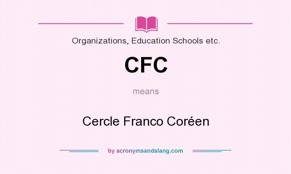 What does CFC mean? It stands for Cercle Franco Coréen