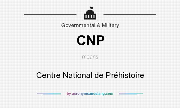 What does CNP mean? It stands for Centre National de Préhistoire