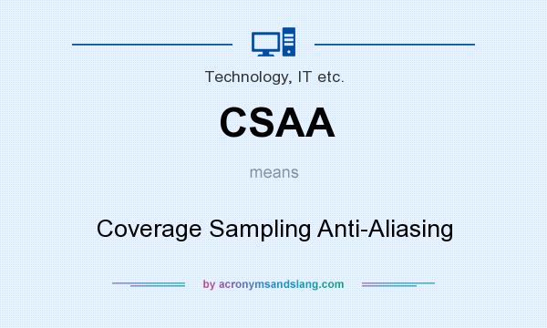 What does CSAA mean? It stands for Coverage Sampling Anti-Aliasing