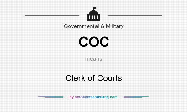What does COC mean? It stands for Clerk of Courts