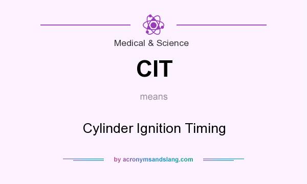 What does CIT mean? It stands for Cylinder Ignition Timing