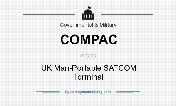 What does COMPAC mean? It stands for UK Man-Portable SATCOM Terminal