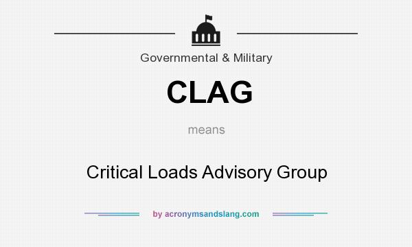 What does CLAG mean? It stands for Critical Loads Advisory Group