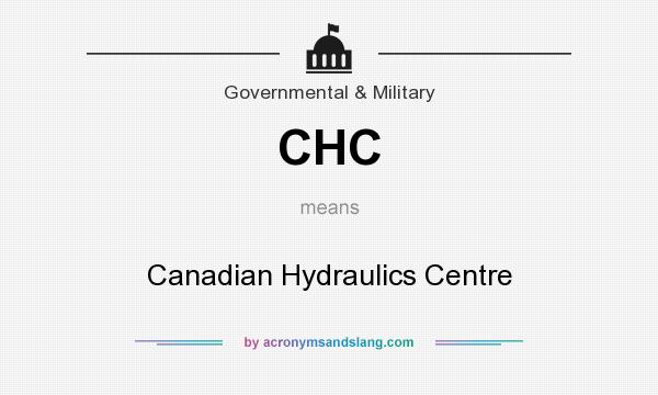 What does CHC mean? It stands for Canadian Hydraulics Centre