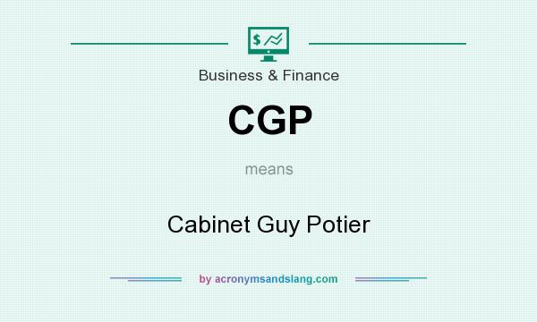 What does CGP mean? It stands for Cabinet Guy Potier
