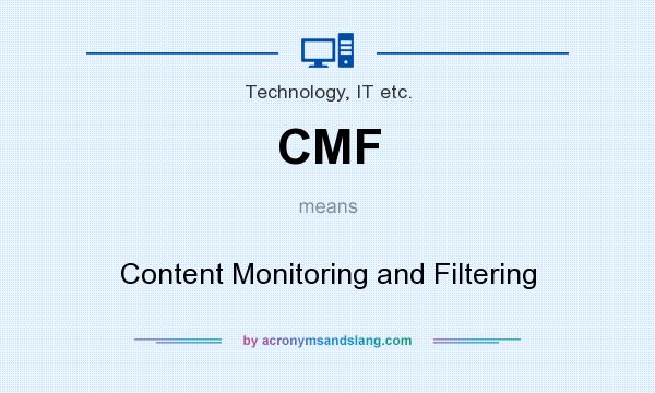 What does CMF mean? It stands for Content Monitoring and Filtering