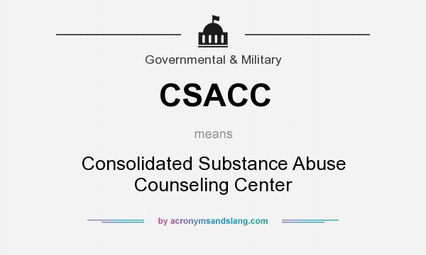 What does CSACC mean? It stands for Consolidated Substance Abuse Counseling Center