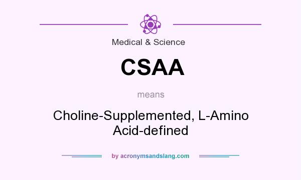 What does CSAA mean? It stands for Choline-Supplemented, L-Amino Acid-defined