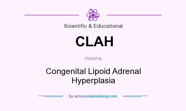 What does CLAH mean? It stands for Congenital Lipoid Adrenal Hyperplasia