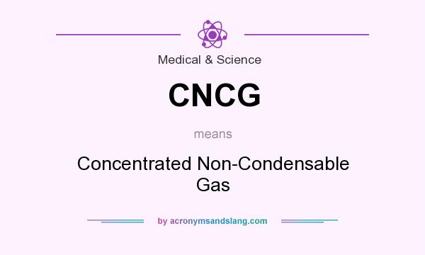 What does CNCG mean? It stands for Concentrated Non-Condensable Gas