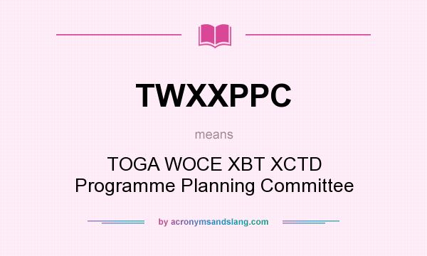 What does TWXXPPC mean? It stands for TOGA WOCE XBT XCTD Programme Planning Committee