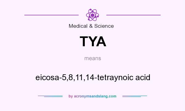 What does TYA mean? It stands for eicosa-5,8,11,14-tetraynoic acid