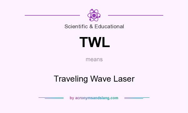 What does TWL mean? It stands for Traveling Wave Laser