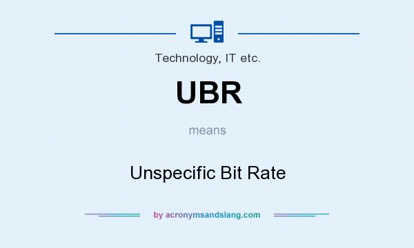 What does UBR mean? It stands for Unspecific Bit Rate
