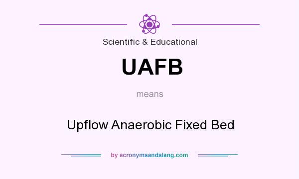 What does UAFB mean? It stands for Upflow Anaerobic Fixed Bed