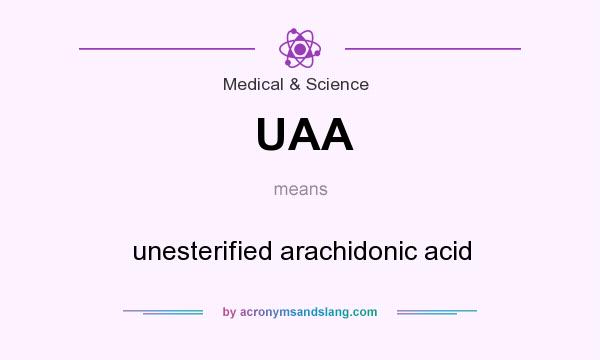 What does UAA mean? It stands for unesterified arachidonic acid