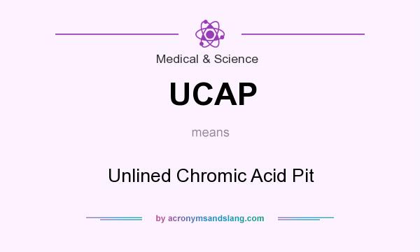 What does UCAP mean? It stands for Unlined Chromic Acid Pit