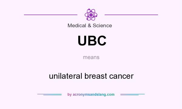 What does UBC mean? It stands for unilateral breast cancer