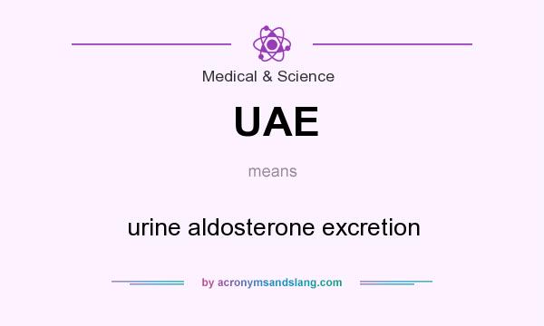 What does UAE mean? It stands for urine aldosterone excretion