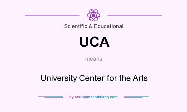What does UCA mean? It stands for University Center for the Arts