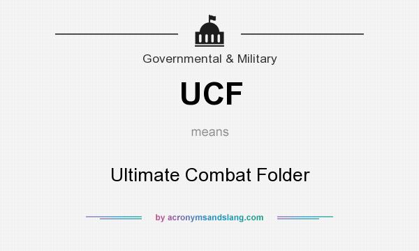 What does UCF mean? It stands for Ultimate Combat Folder