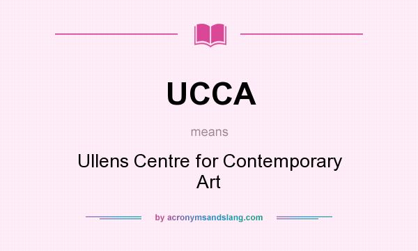 What does UCCA mean? It stands for Ullens Centre for Contemporary Art