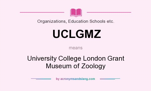 What does UCLGMZ mean? It stands for University College London Grant Museum of Zoology