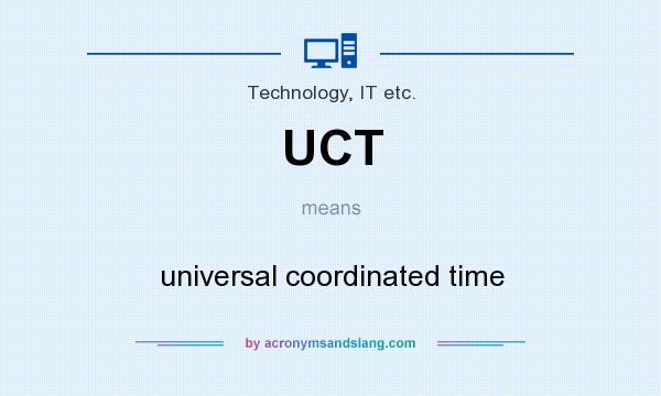 What does UCT mean? It stands for universal coordinated time