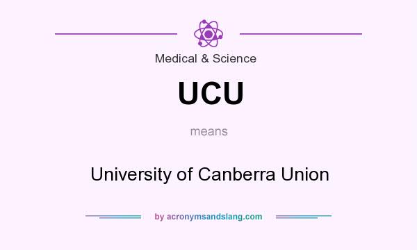 What does UCU mean? It stands for University of Canberra Union