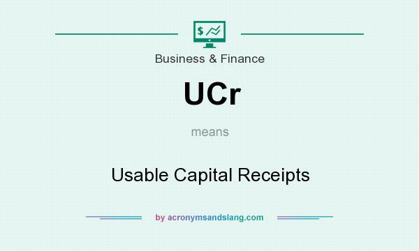 What does UCr mean? It stands for Usable Capital Receipts