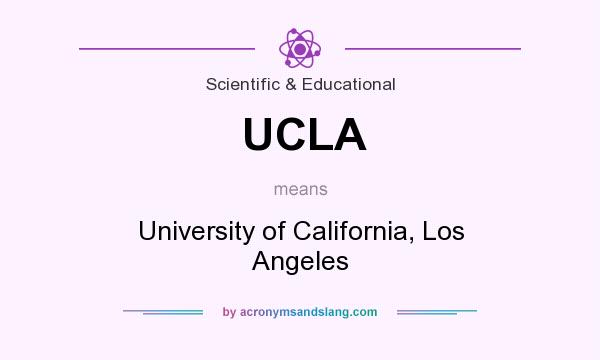 What does UCLA mean? It stands for University of California, Los Angeles
