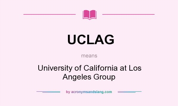 What does UCLAG mean? It stands for University of California at Los Angeles Group