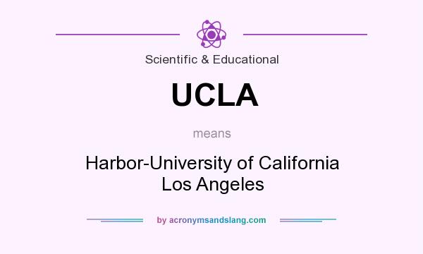 What does UCLA mean? It stands for Harbor-University of California Los Angeles