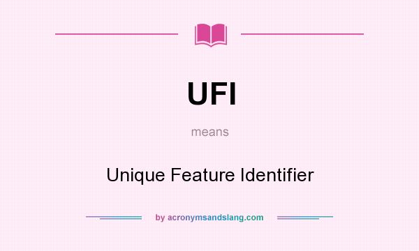 What does UFI mean? It stands for Unique Feature Identifier