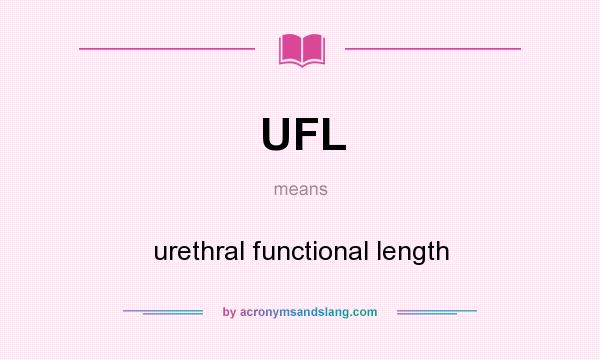 What does UFL mean? It stands for urethral functional length