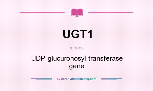 What does UGT1 mean? It stands for UDP-glucuronosyl-transferase gene
