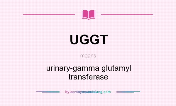 What does UGGT mean? It stands for urinary-gamma glutamyl transferase
