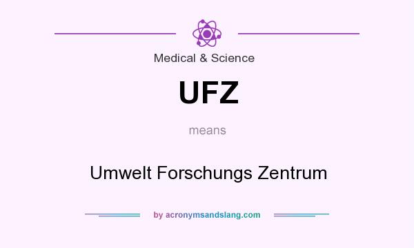 What does UFZ mean? It stands for Umwelt Forschungs Zentrum