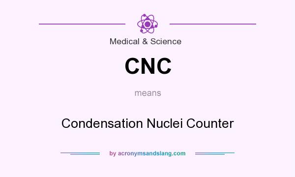 What does CNC mean? It stands for Condensation Nuclei Counter